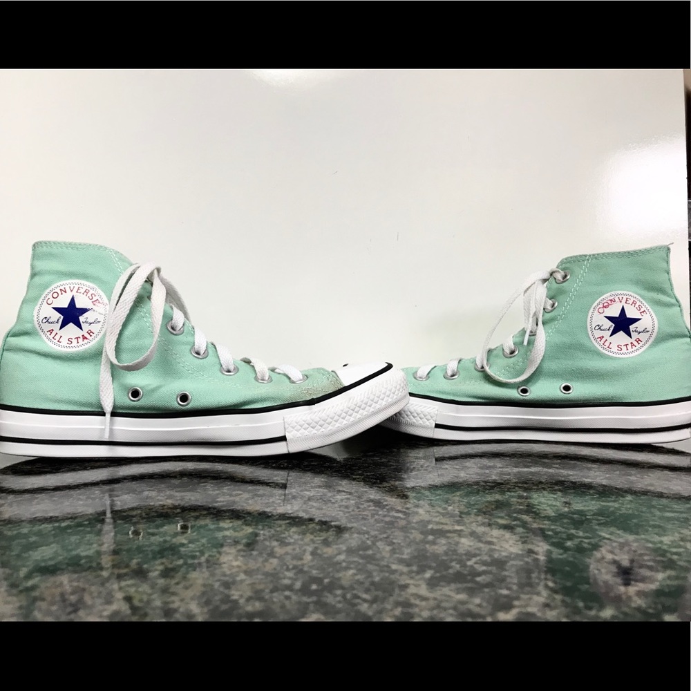 💚Mint green High top converse💚 women’s size 8